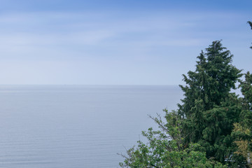 View of the blue sea and sky.