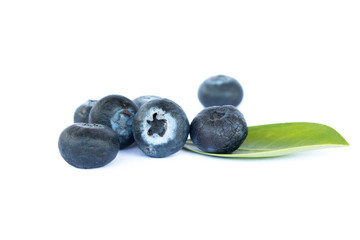 Fresh blueberry on white background