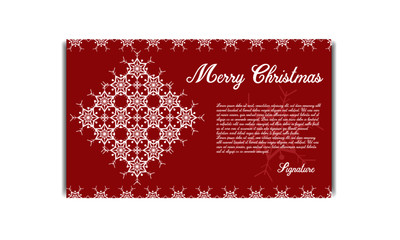 Christmas card with snowflakes