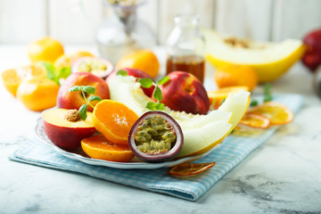 Fruit salad or healthy smoothie ingredients