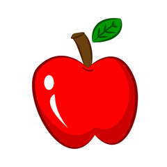vector apple with lief