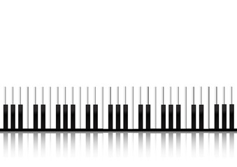 Vector : Piano keyboard equalizer concept on white background