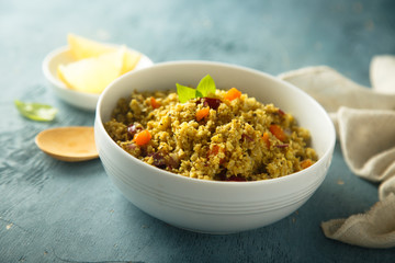 Cauliflower couscous with other vegetables