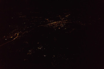 Night city from height