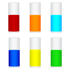 Set of Glass with Different Fillers isolated on white background. Vector illustration for your design.