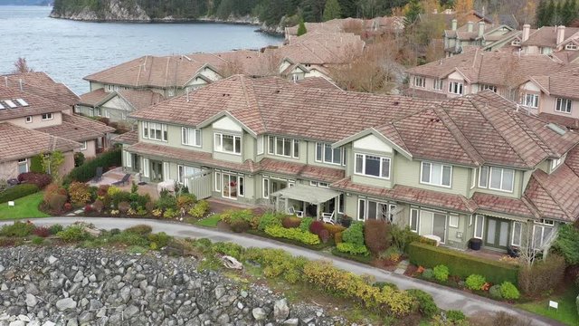 Aerial view of the houses with fantastic ocean view 