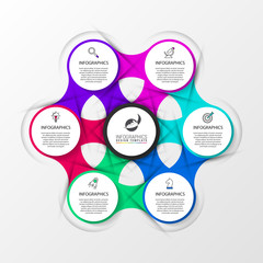 Infographic design template. Creative concept with 6 steps