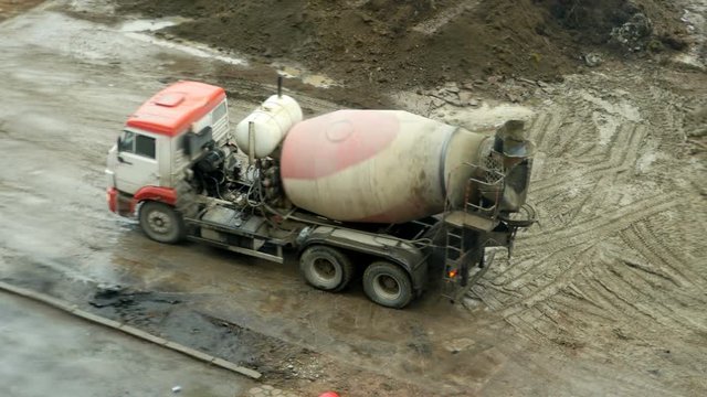 Car mixer for concrete delivery time lapse