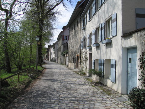 Historische Häuser am Argenufer in Wangen im Allgäu
