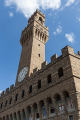 Fototapeta na wymiar Tower of the Old Palace in Florence 