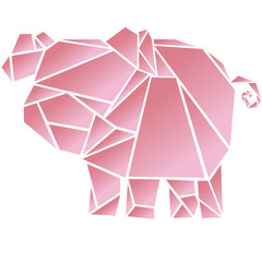 Origami puzzle pig