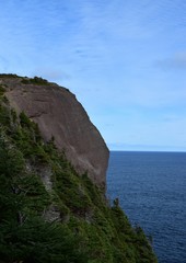Killick Coast landscape, Stiles Cove path Red Head Rock formation near Flatrock, Avalon Peninsula; Newfoundland Canada