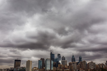 Philadelphia Skyline Cloudy