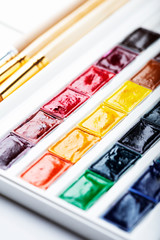 set of watercolor paints