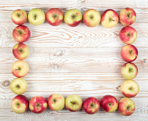 Red and Green Soft Apples Pattern Top View