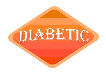 diabetic sign isolated on white background