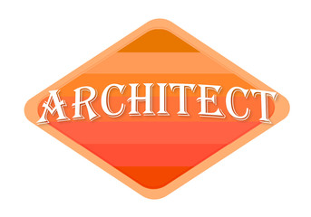 architect sign isolated on white background