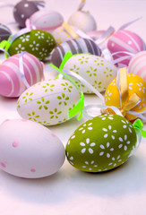 Easter eggs surrounded by white background