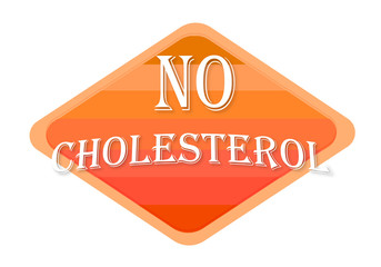 no cholesterol sign isolated on white background