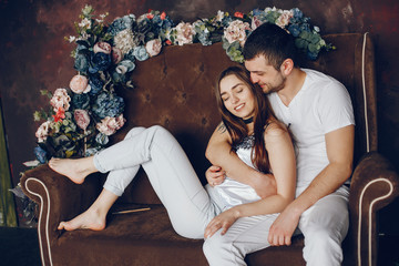 Obraz premium Couple in a studio