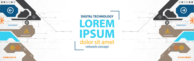 Vector illustration, Hi-tech digital technology and engineering theme