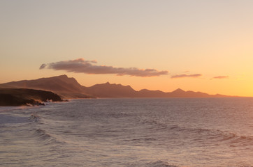 sunset. ocean landscape