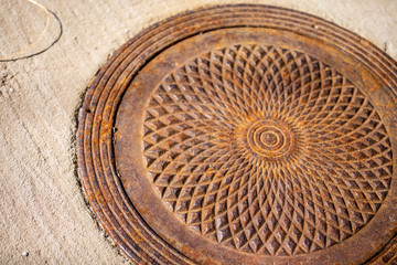 rusted metal cap
