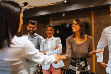 Young woman in a job interview