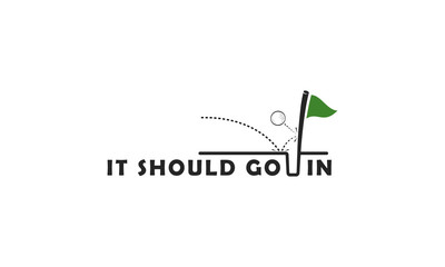Golf ball near miss logo icon