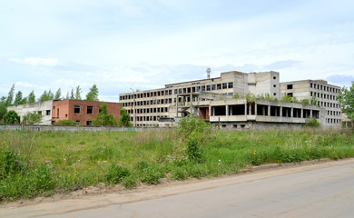 Obraz premium The abandoned optical-mechanical plant. Rybinsk, Yaroslavl region