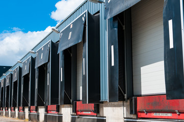 row of loadingdocks in a warehouse