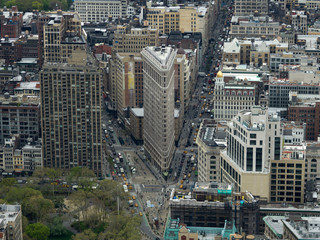 Fototapeta premium Aerial view of cityscape, Midtown Manhattan, New York City, New York State, USA