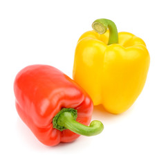 Sweet peppers isolated on white background.