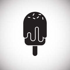 Ice cream on white background icon