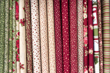 Multi-colored fabric in piles