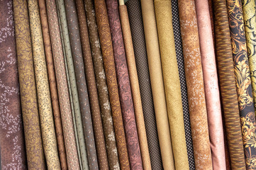 Multi-colored fabric in piles