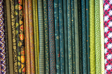 Multi-colored fabric in piles