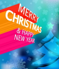 Christmas typography, handwriting