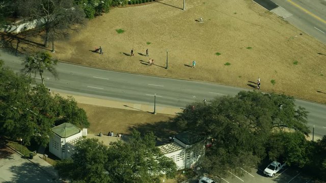 Aerial Book Depository Dealey Plaza assassination JFK Dallas