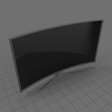 Modern curved television off