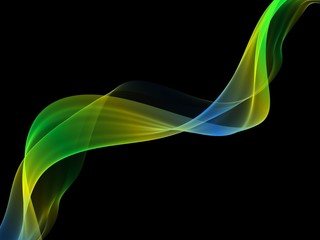 Naklejka premium Wave abstract images, color design Abstract colored wave 