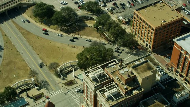 Aerial Book Depository Dealey Plaza Assassination JFK Dallas