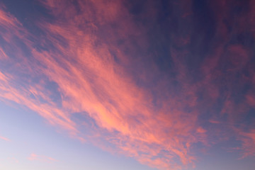 Fototapeta premium Beautiful thin cirrus clouds. Background. Landscape.