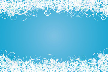 Fototapeta na wymiar winter blue snowy background. Vector illustration