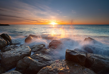 Sunrise breakwater
