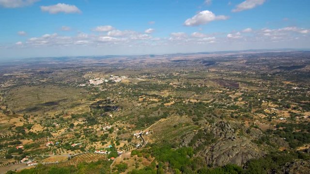 Drone in Marvao, village of Portugal.4k Video