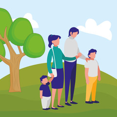 Fototapeta premium happy family design