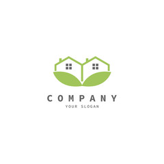 Green house logo templates. Conceptual icon for hotels, real estate firms, eco friendly smart houses, cottages