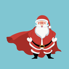 Design of santa claus superhero
