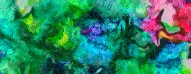 Naklejka premium Impression color mix abstract texture art. Artistic bright background. Oil painting artwork. Modern style graphic wallpaper. Large strokes of paint. Colorful pattern for design work or wallpaper.